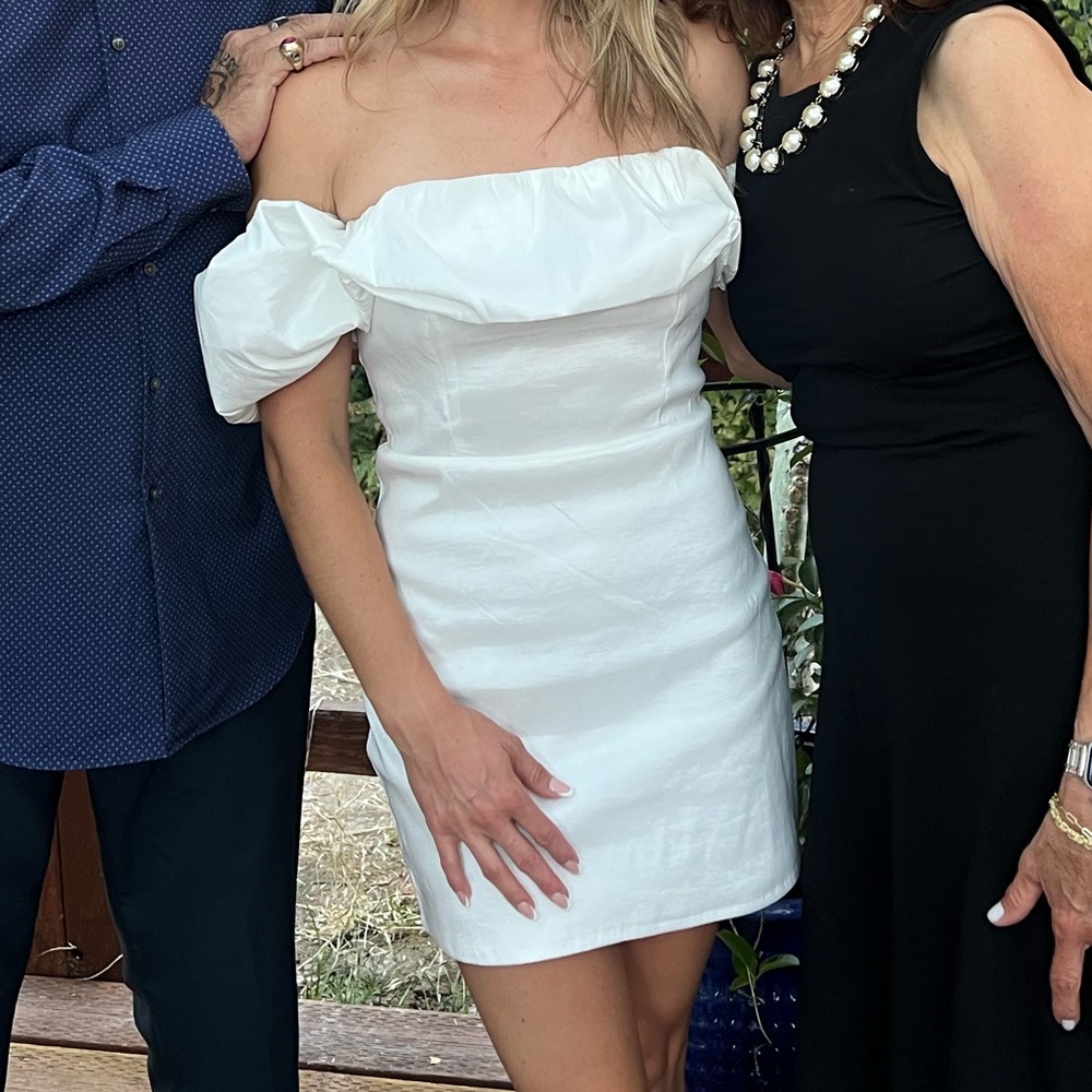 Lulus White Strapless Mini Dress